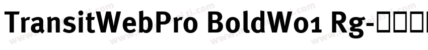 TransitWebPro BoldW01 Rg字体转换